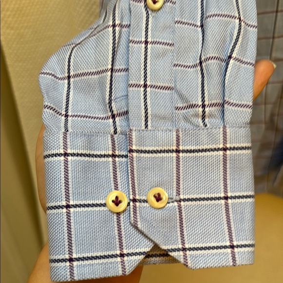 Peter Millar Blue Casual Button Down Shirt medium - Picture 4 of 8